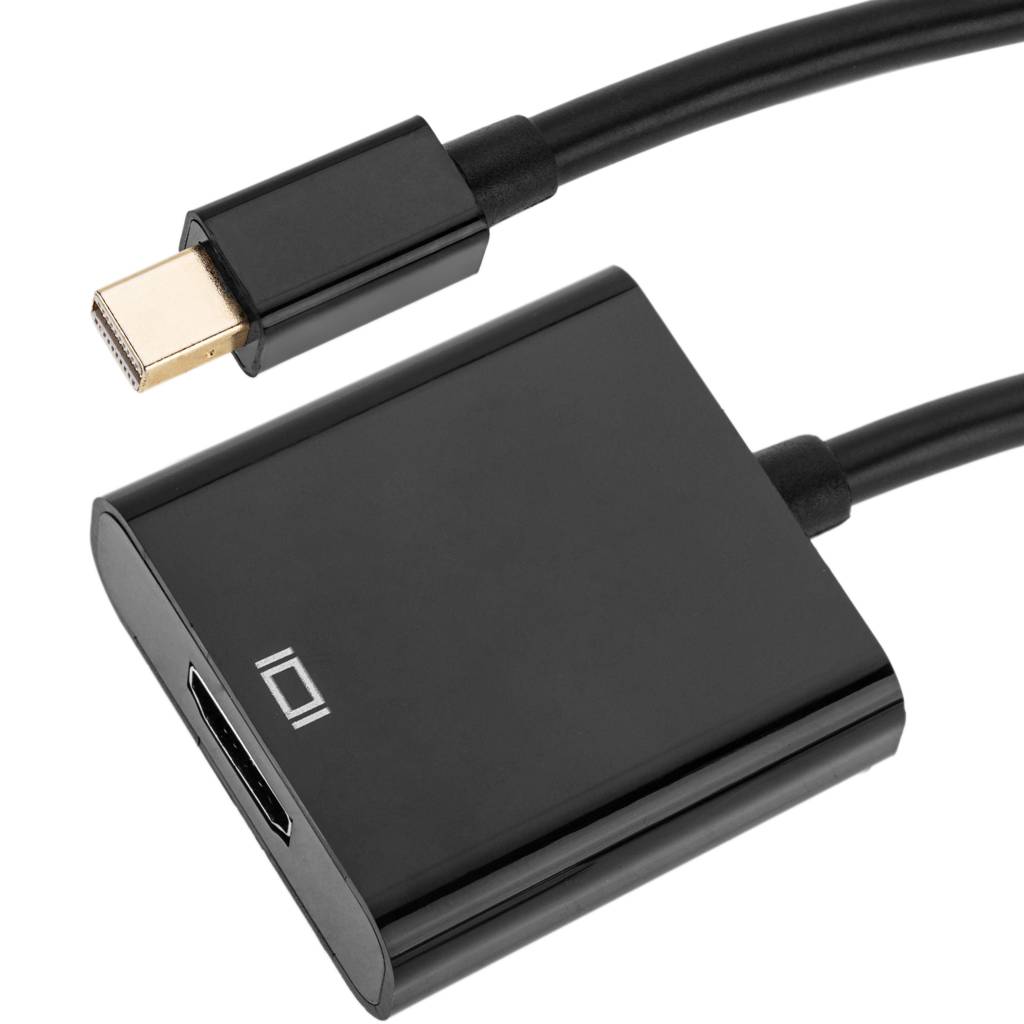 Adaptador pasivo de MiniDisplayPort macho a HDMI hembra con resolución 4K@1080p
