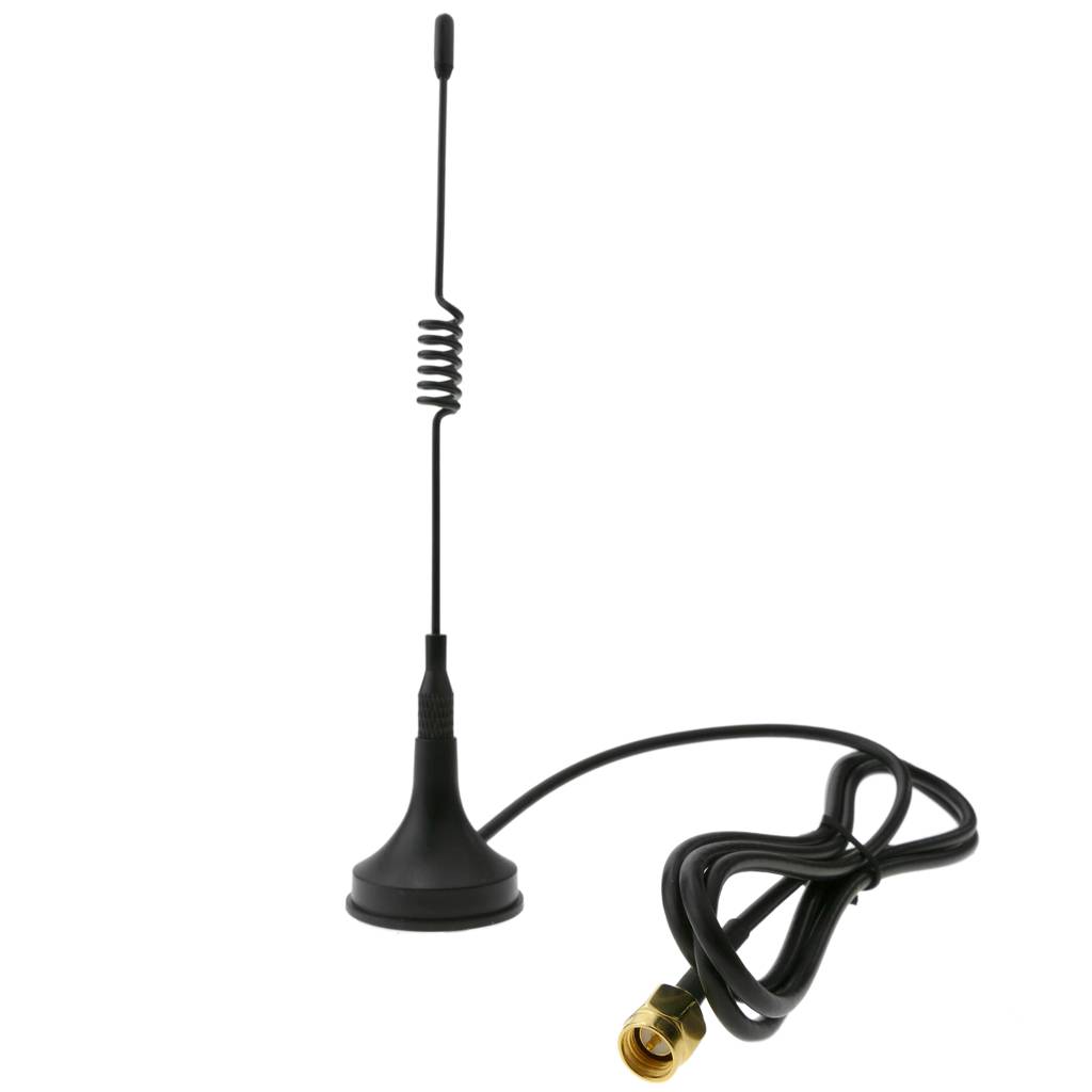 Antena WiFi externa omnidireccional con conector SMA macho 433 MHz a 3 dBi 150 mm y cable de 1 metro