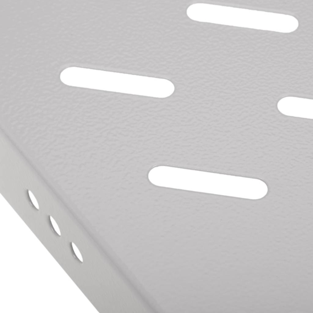 Bandeja fija ajustable para armario rack de color blanco 1U con fondo de 370 mm
