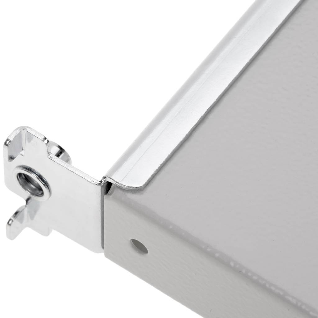 Bandeja fija ajustable para armario rack de color blanco 1U con fondo de 570 mm