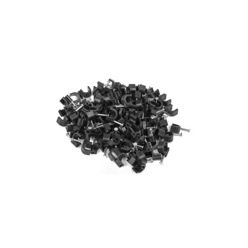 Abrazadera para cable de 7 mm en color negro de 100 unidades de Lanberg ORG01-CC70-102B