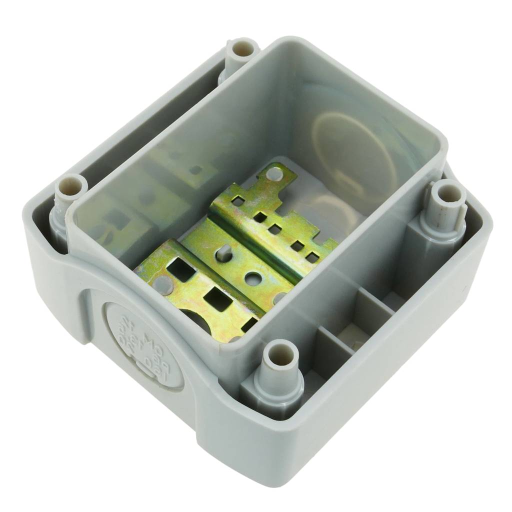 Caja de control de dispositivos eléctricos para 1 pulsador o interruptor de 22 mm amarillo