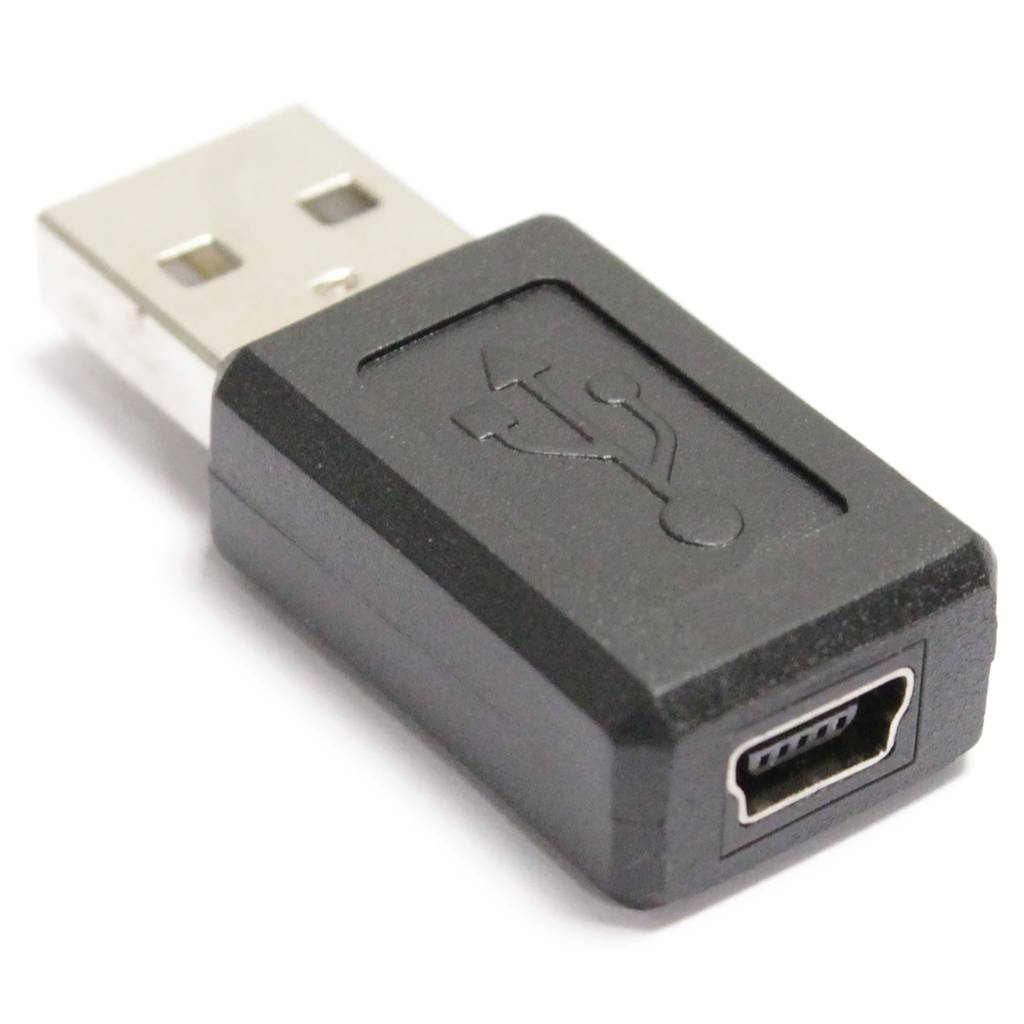 Adaptador USB A macho a mini USB 5pin hembra tipo B