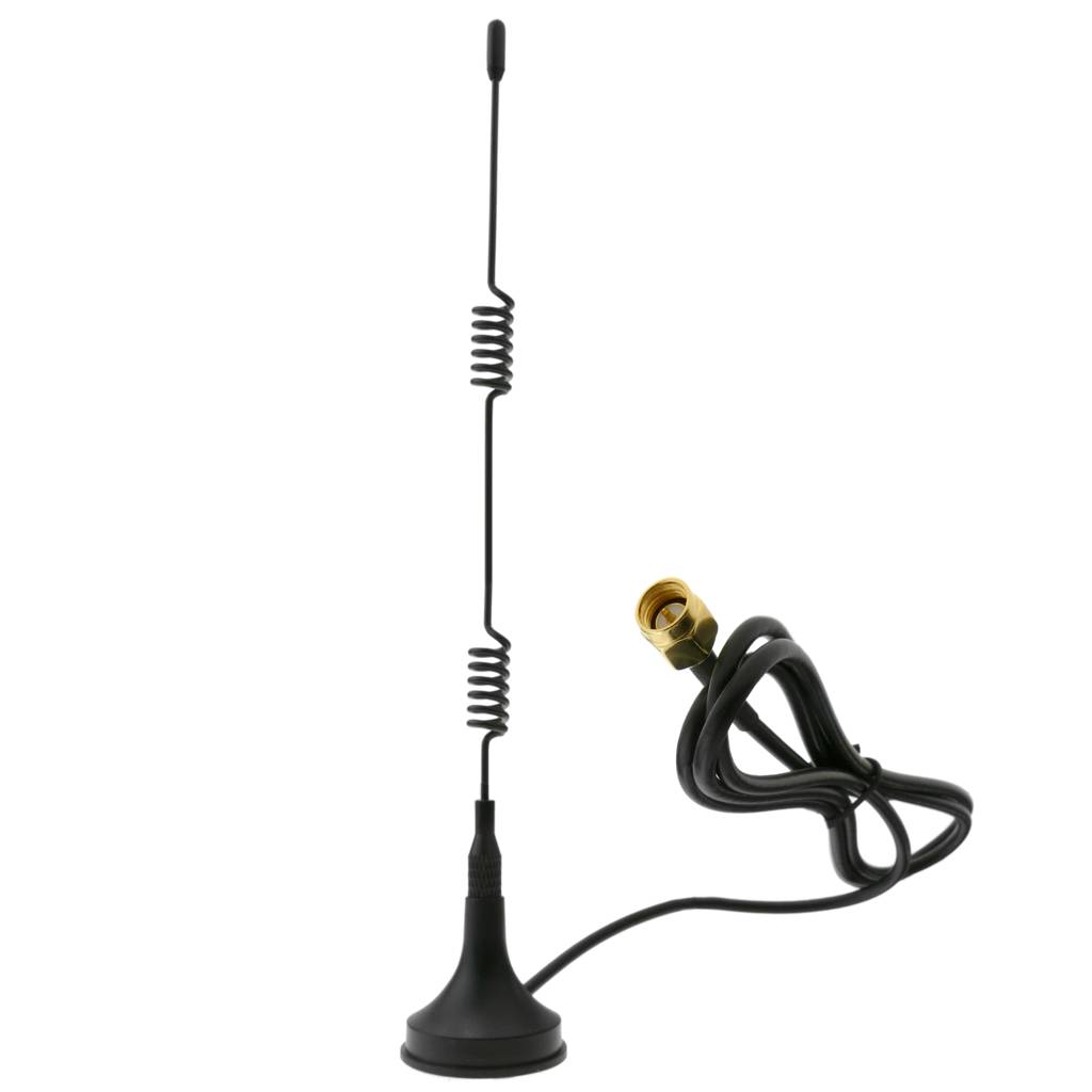Antena WiFi externa omnidireccional con conector SMA macho 5.8 GHz a 5 dBi 225 mm y cable de 1 metro