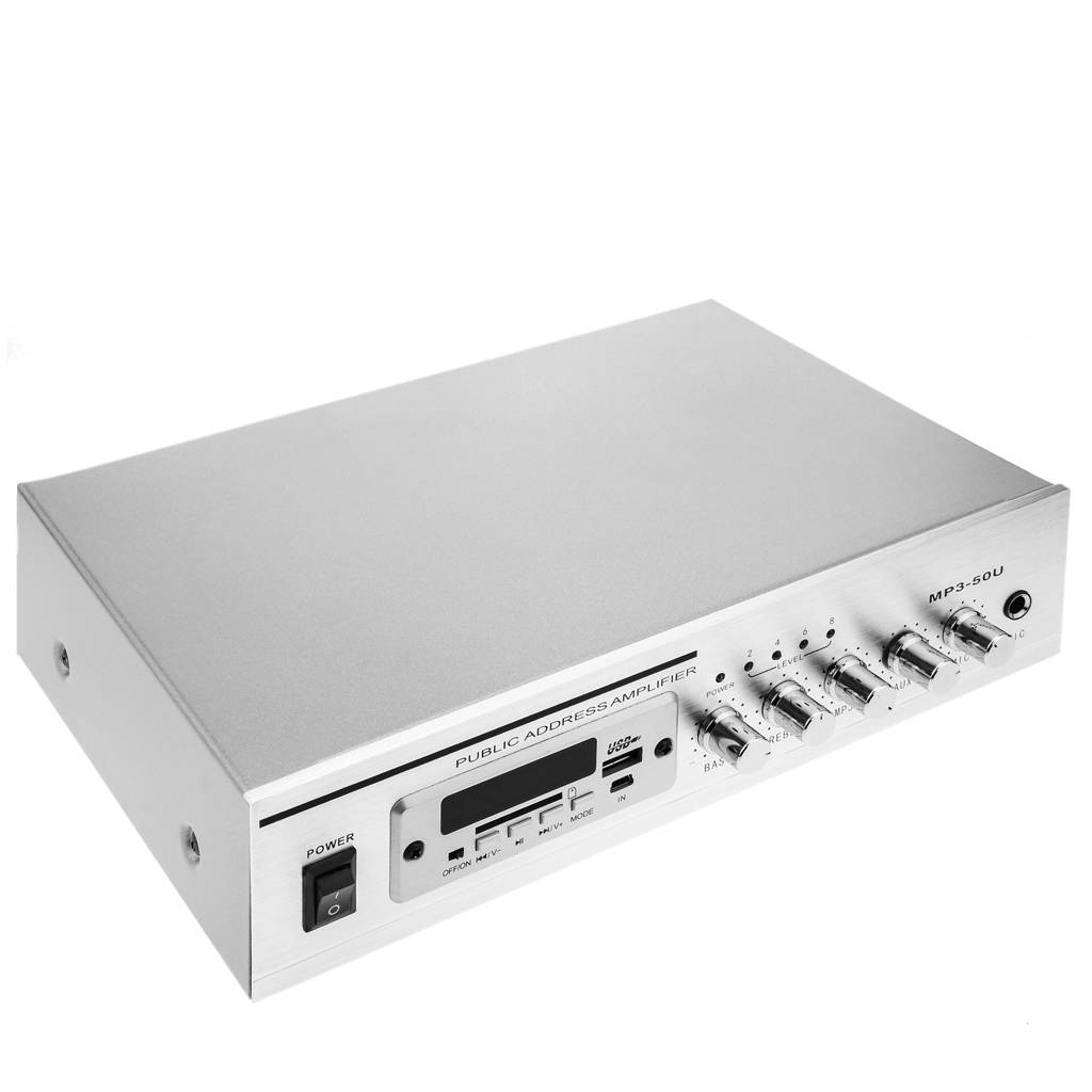 Amplificador profesional para sonorización de 40W 110V 1-Zona MIC AUX FM MP3