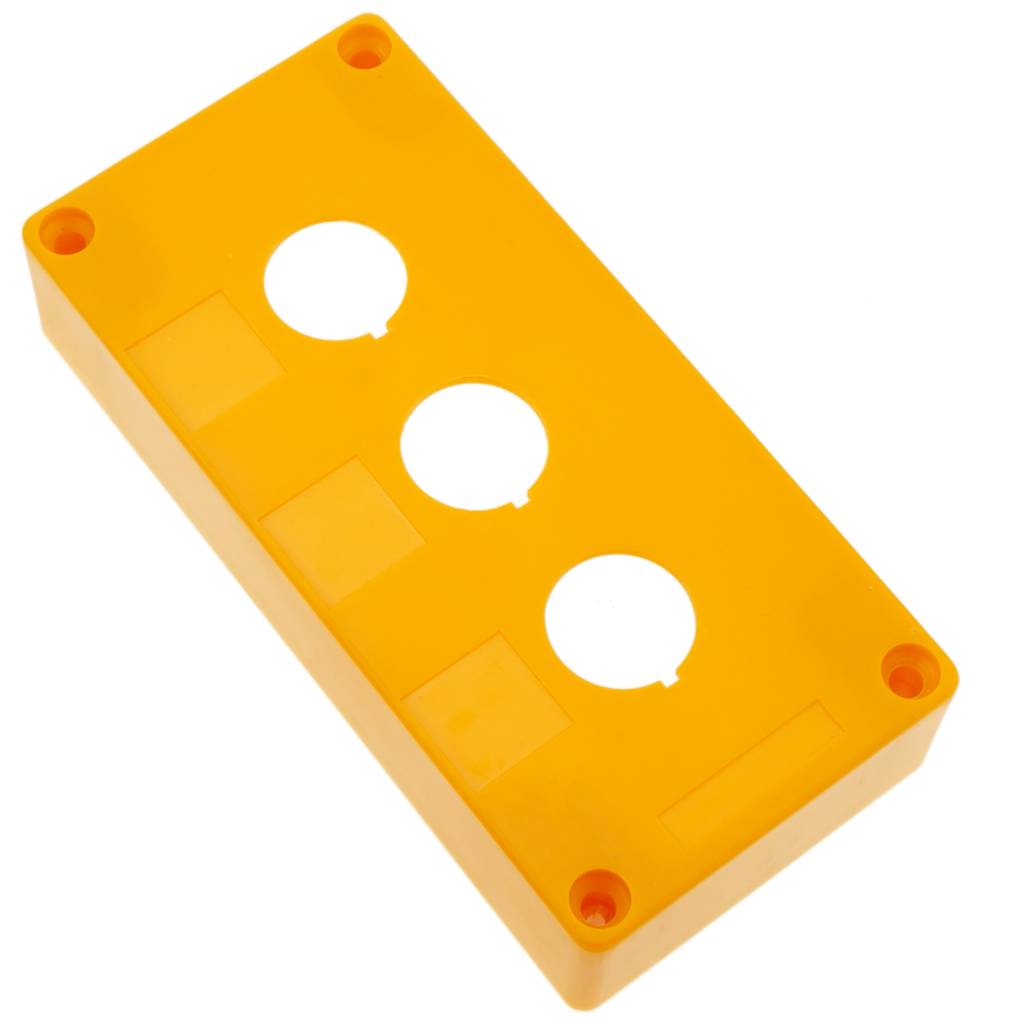 Caja de control de dispositivos eléctricos para 3 pulsador o interruptor de 22 mm amarillo