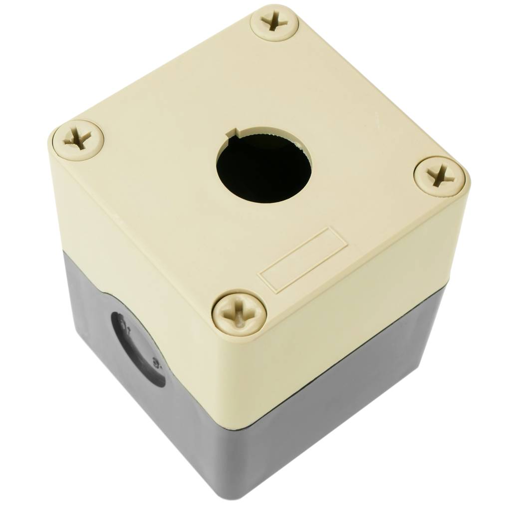 Caja de control de dispositivos eléctricos para 1 pulsador o interruptor de 22 mm gris h=80mm
