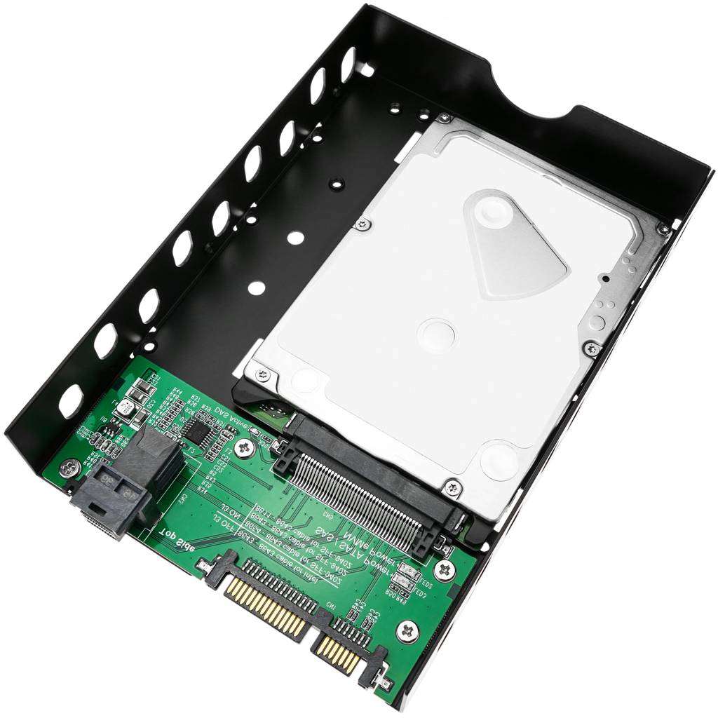 Adaptador de disco duro 2.5" a 3.5" para U.2 NVMe SAS miniSAS-HD SATA SSD HDD