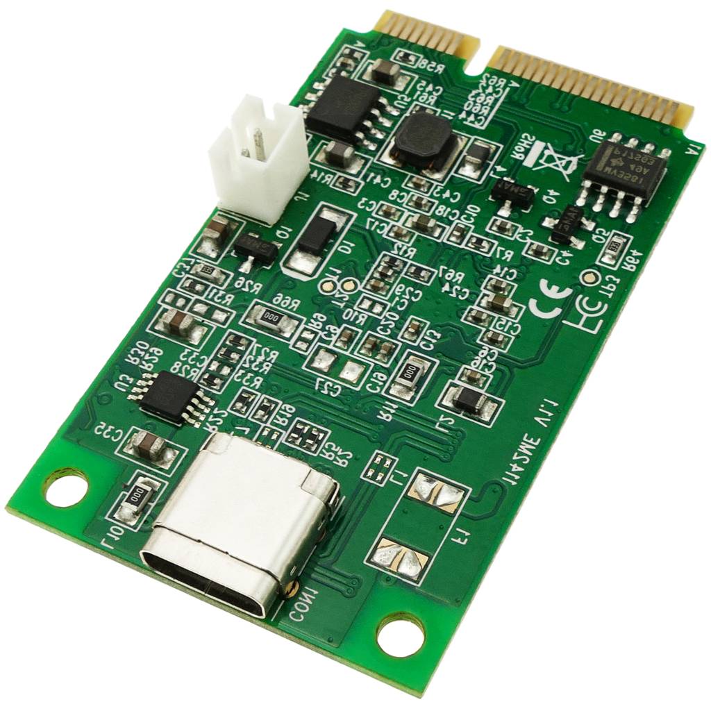 Adaptador miniPCIe a USB 3.1 tipo C reversible