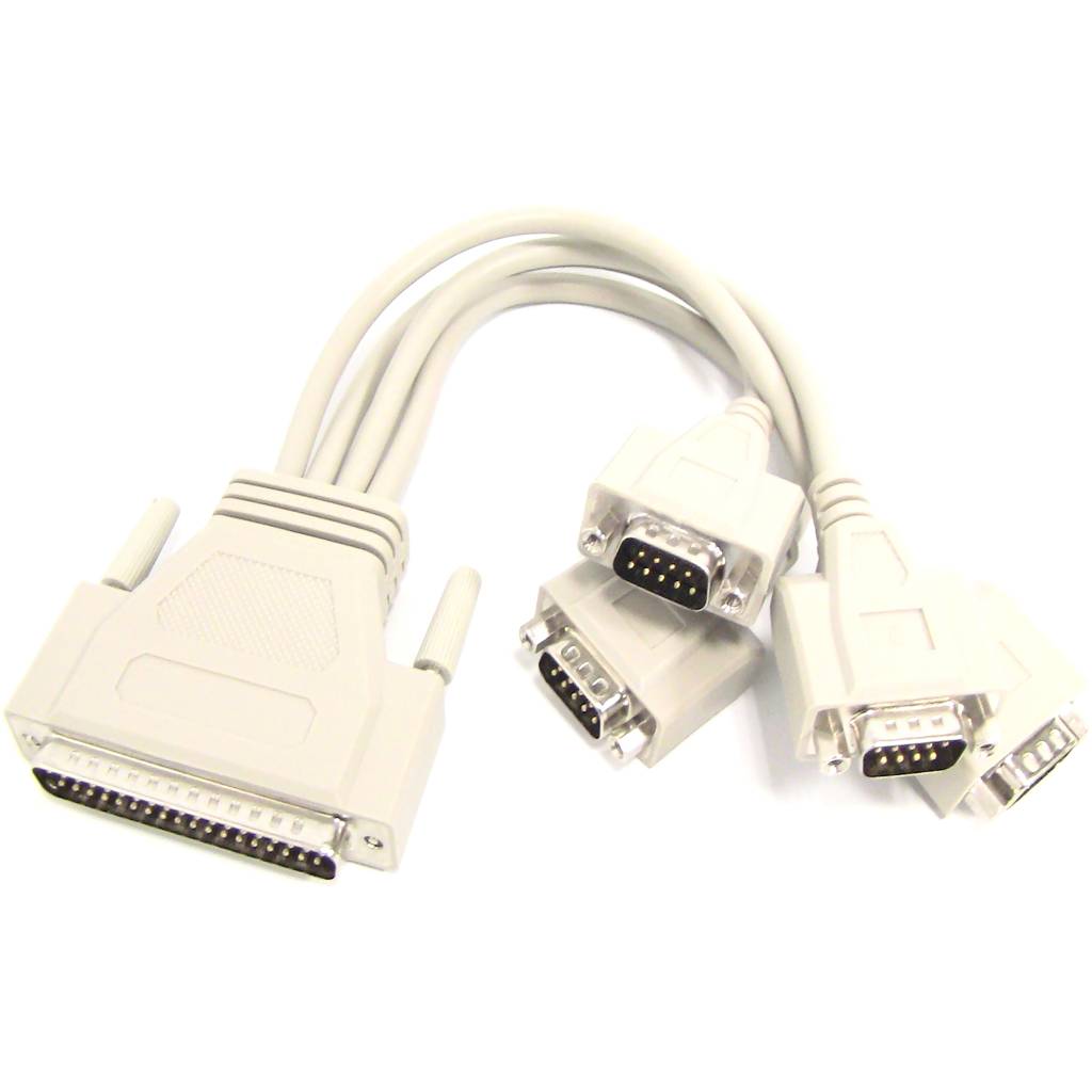Adaptador USB a RS232, RS422 y RS485 con 4 puertos para carril DIN en negro