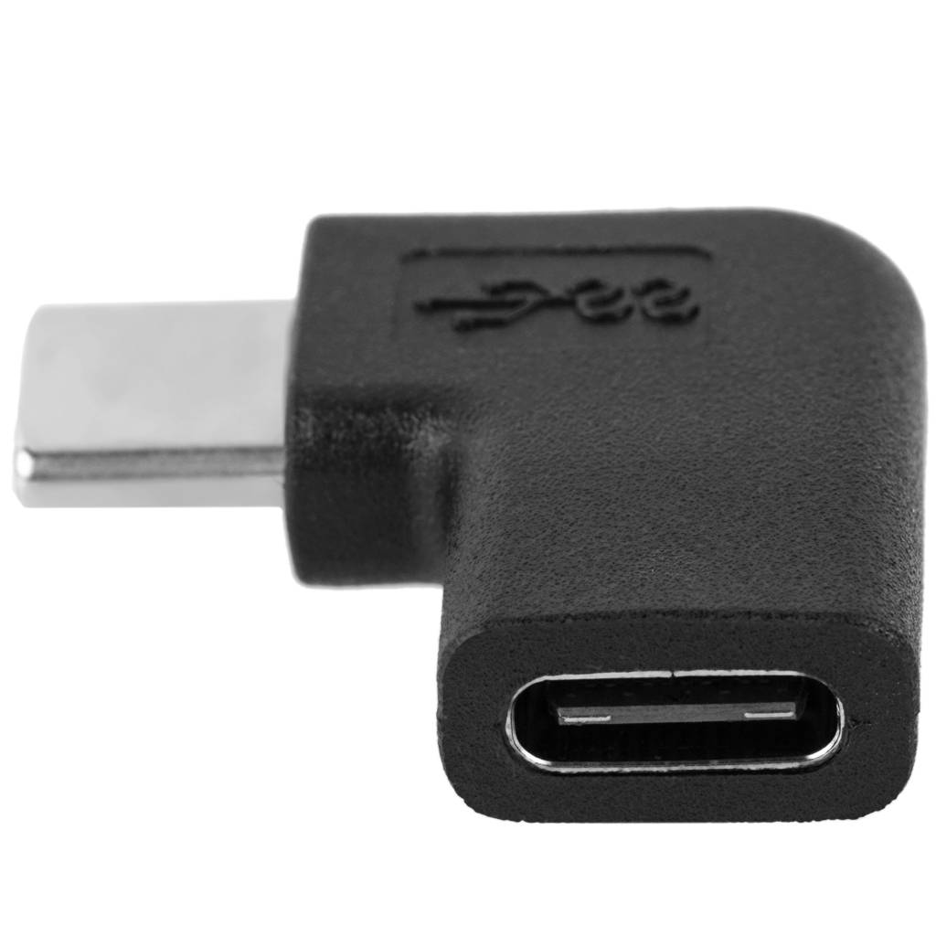 Adaptador macho a hembra de tipo C USB 3.1 acodado