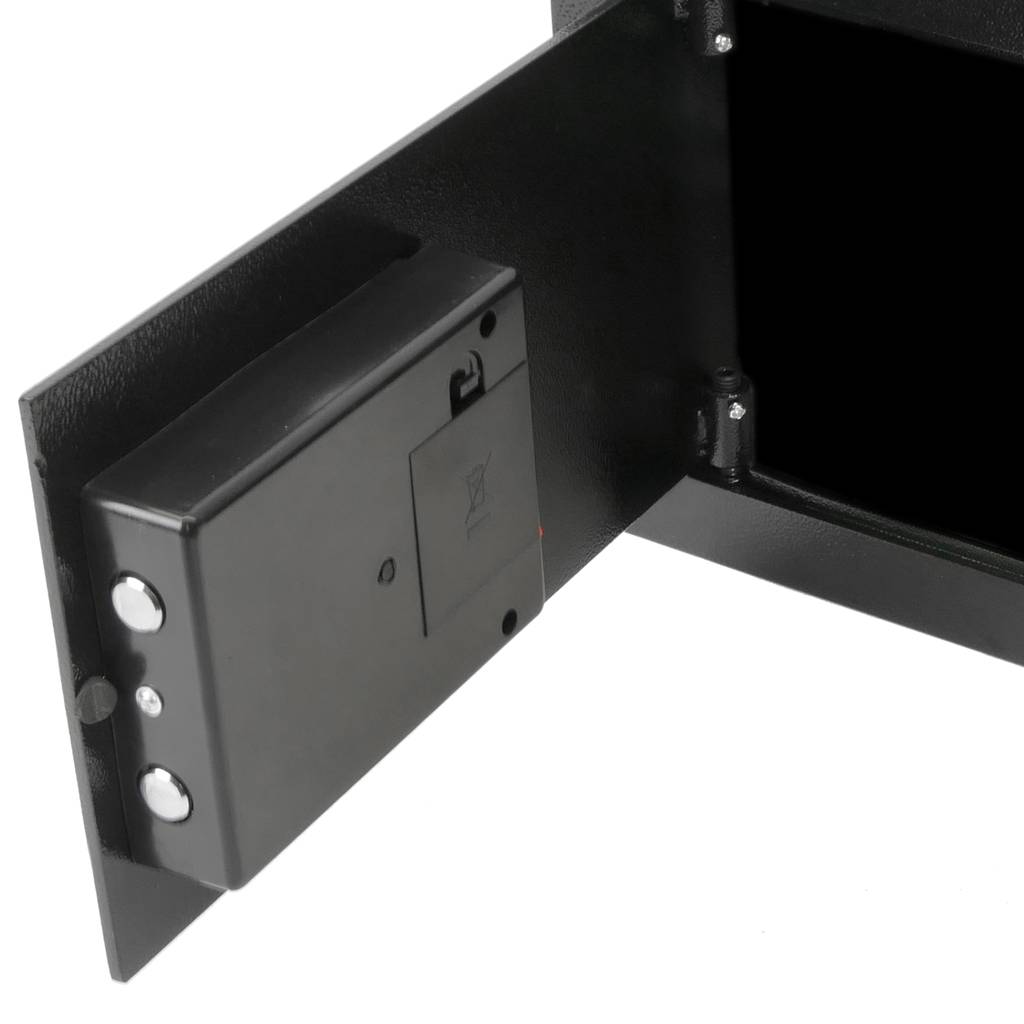Caja fuerte de seguridad negra empotrada con código electrónico digital 40x20x25cm