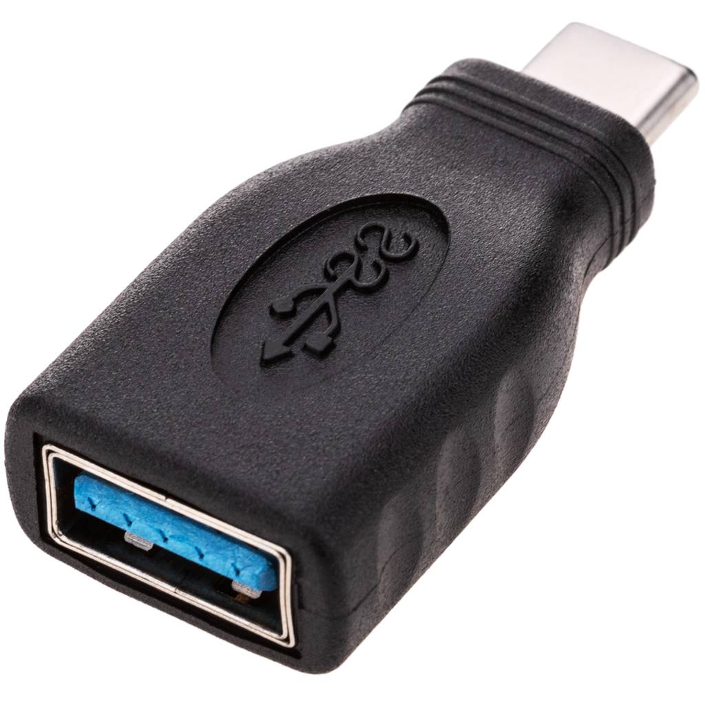 Adaptador OTG USB 3.0 USB-C Macho a USB-A Hembra negro