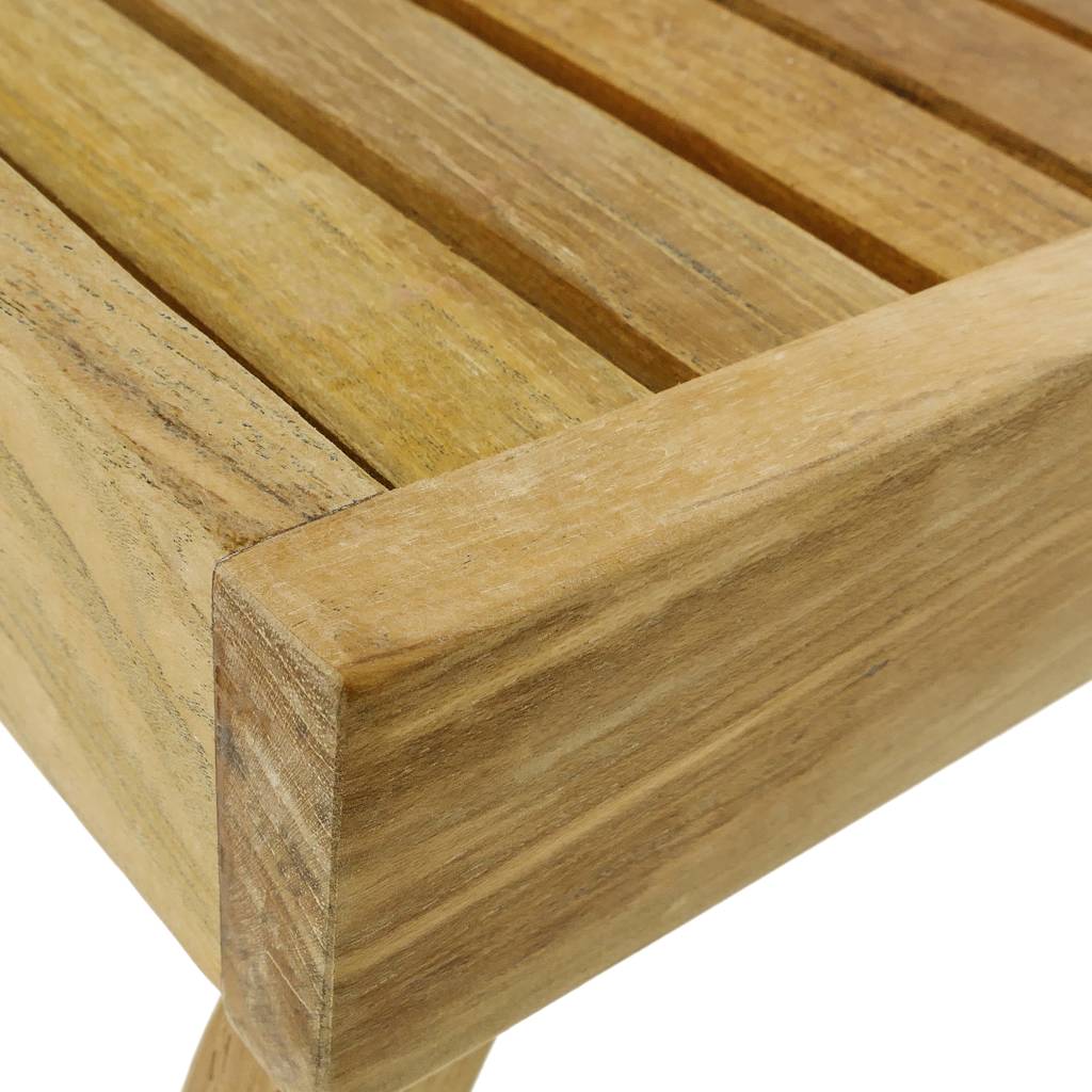 Bandeja plegable multiusos de madera Teca autentificada 55x35x5 cm