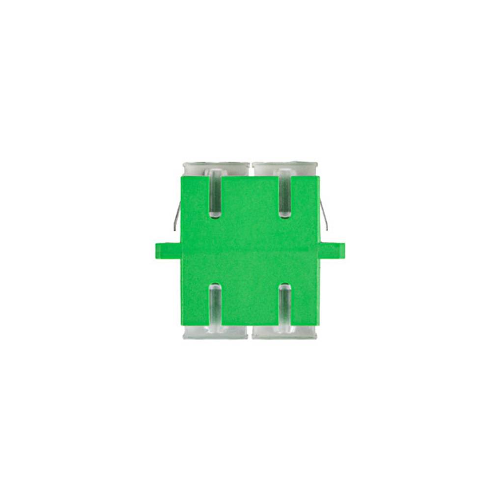 Adaptador de fibra óptica SC/APC Duplex en color verde de Lanberg FA-SCAP-SD01-0001-TR