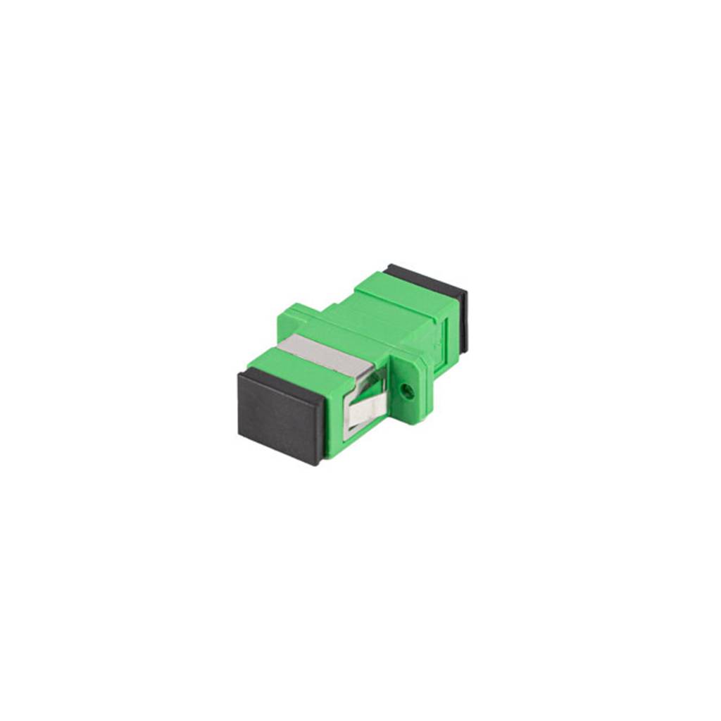 Adaptador de fibra óptica SM SC/APC Simplex en color verde de 25 unidades de Lanberg FA-SCAP-SS01-2501-BK