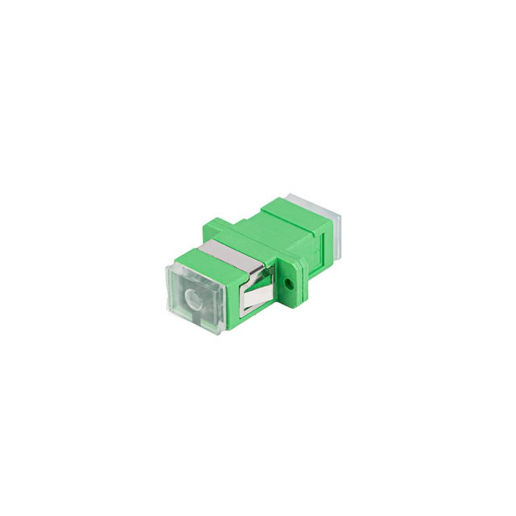 Adaptador de fibra óptica SM ST/UPC simplex en color verde de Lamberg FA-SCAP-SS01-0001-TR