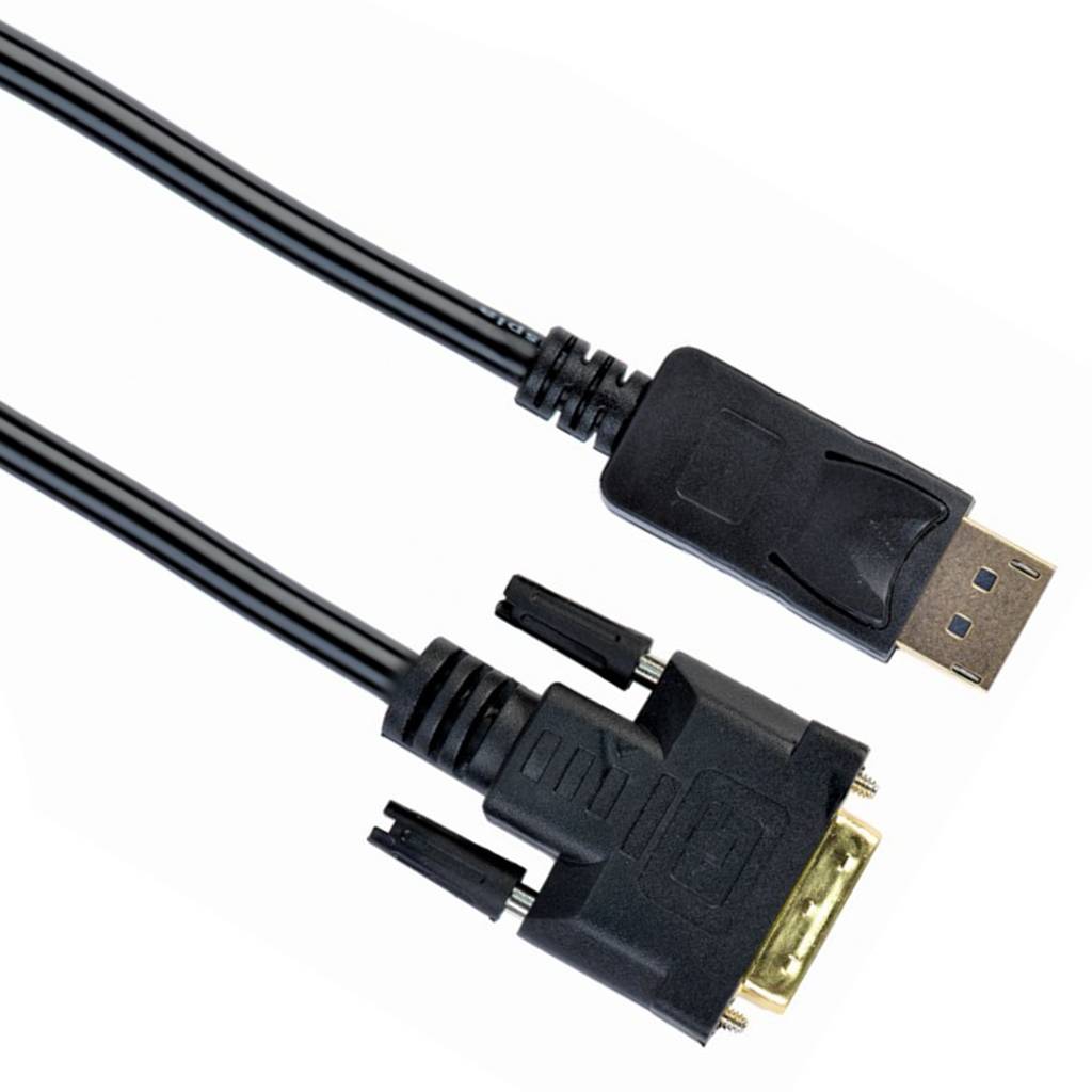 Adaptador de DisplayPort macho a DVI macho de 1.8 m de Gembird CC-DPM-DVIM-6