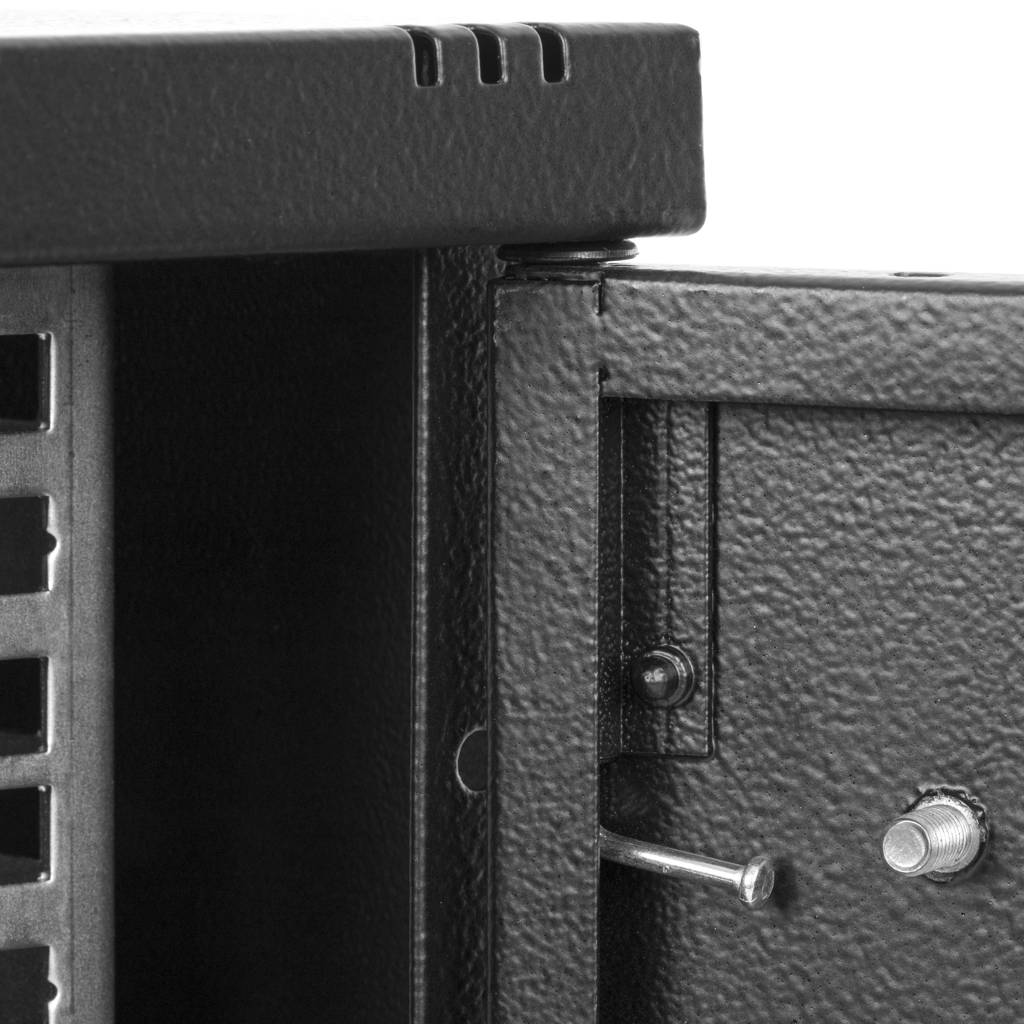 Armario Rack 12U 19” negro con puerta perforada 540 x 500 x 595 mm