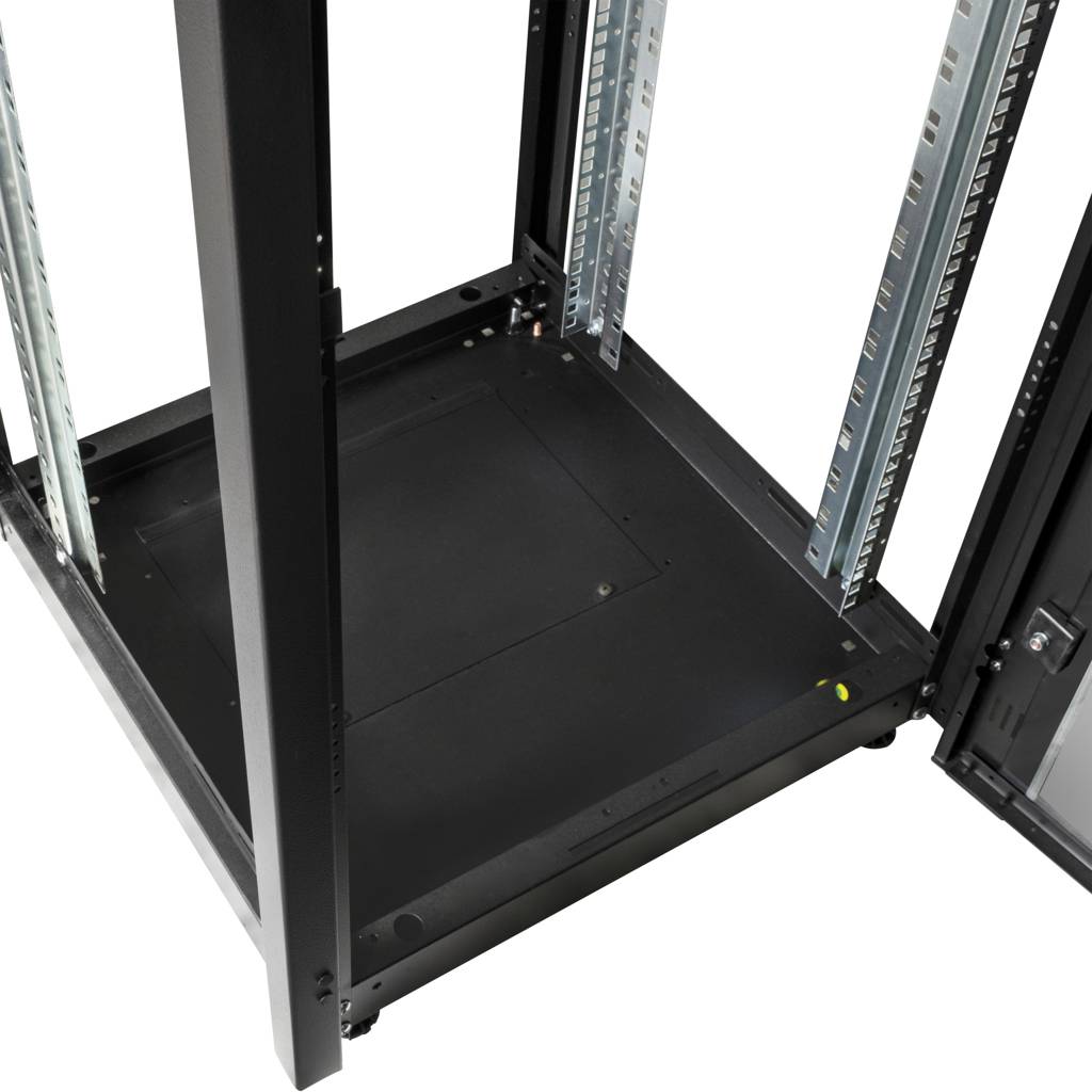 Armario EcoRack 47U 19” negro de pie con puerta de cristal 600 x 600 x 2202 mm