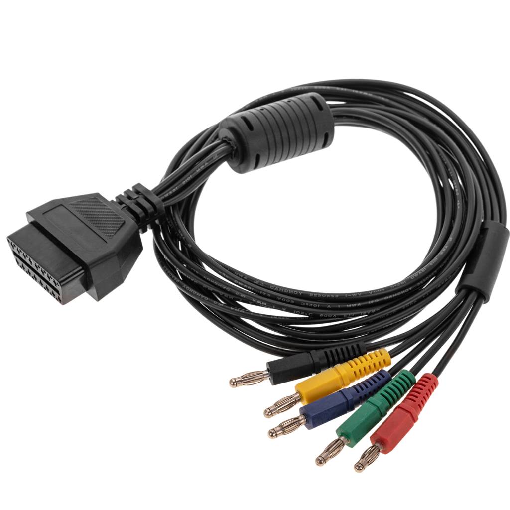 Cable adaptador de OBD2 a 5 conectores banana macho compatible con Bosch KTS