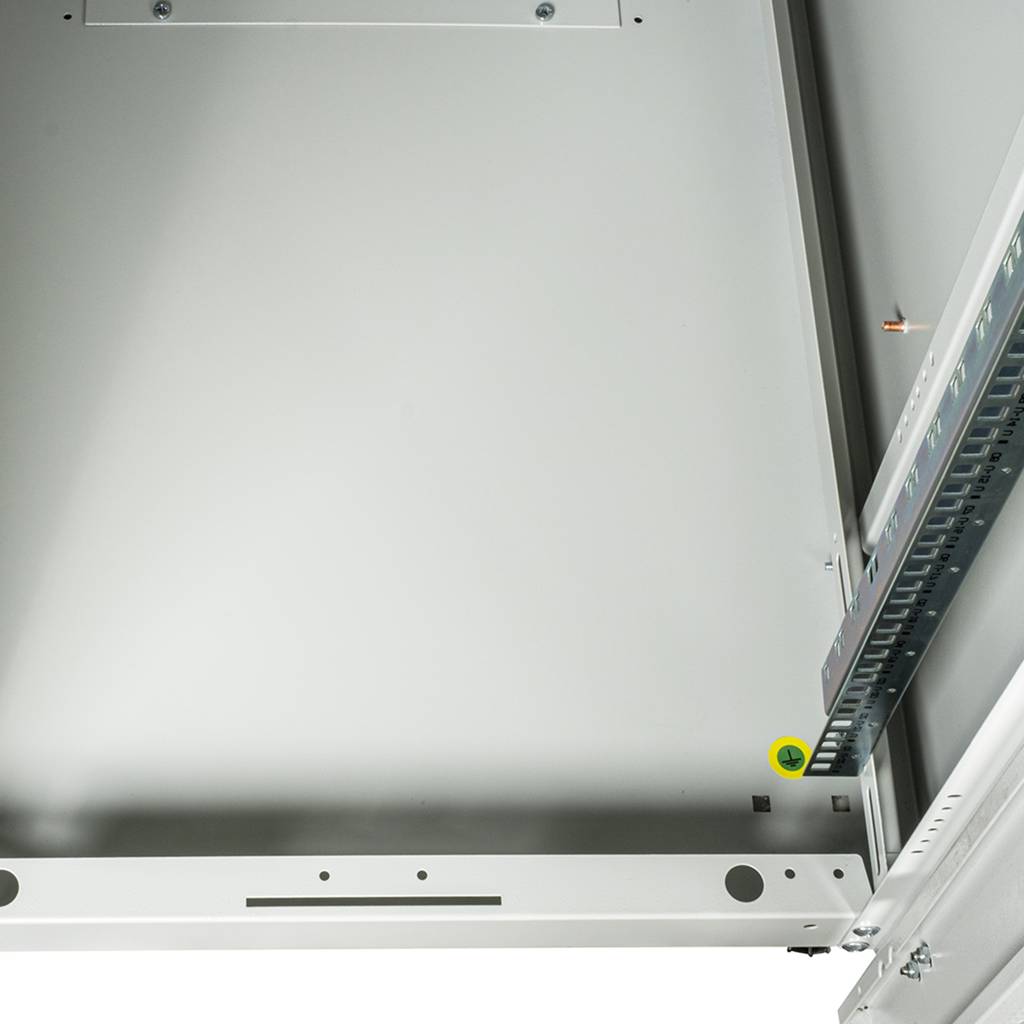 Armario EcoRack 22U 19” blanco de pie con puerta de cristal 600 x 1000 x 1081 mm