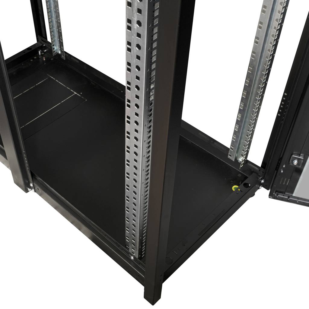 Armario EcoRack 47U 19” negro de pie con puerta de cristal 600 x 1200 x 2202 mm
