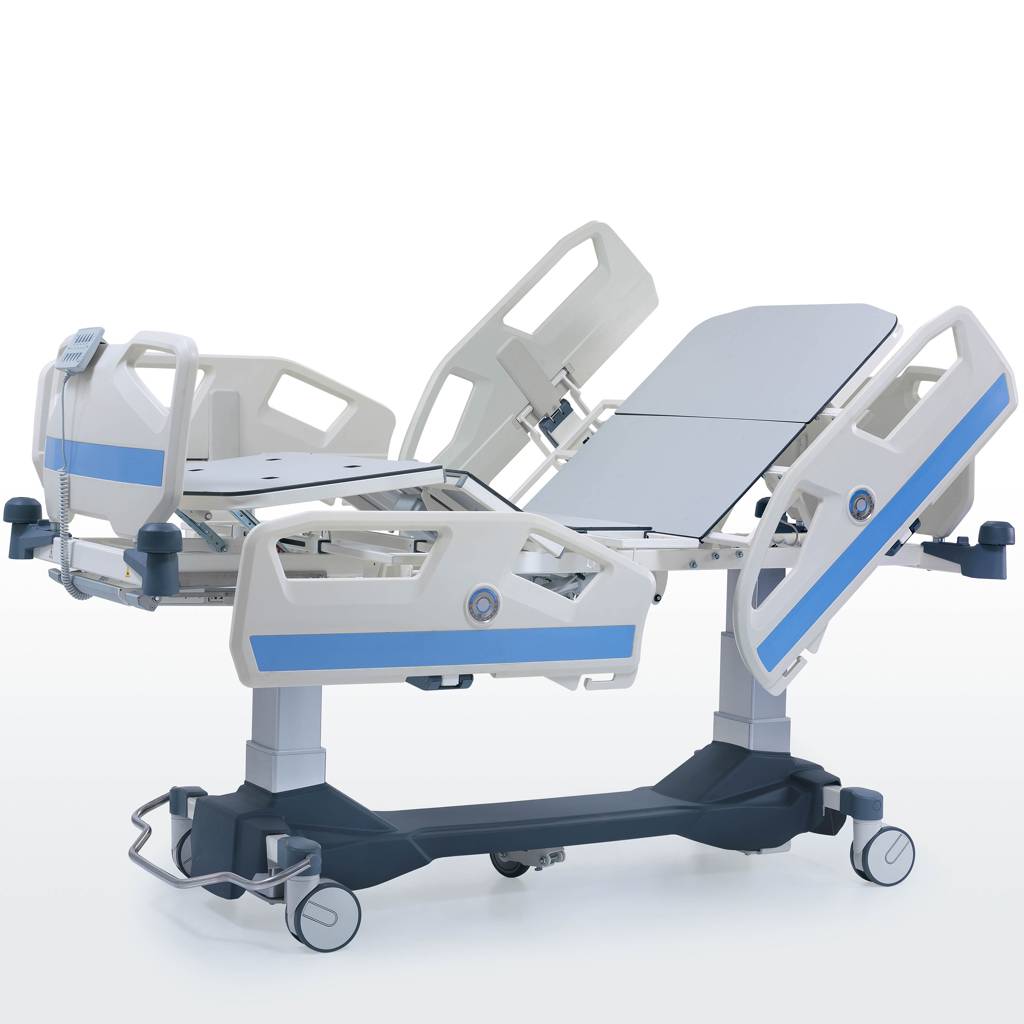 Cama de hospital ajustable de 4 motores con mecanismo de elevación para cuidados intensivos de Nitrocare HB 8000
