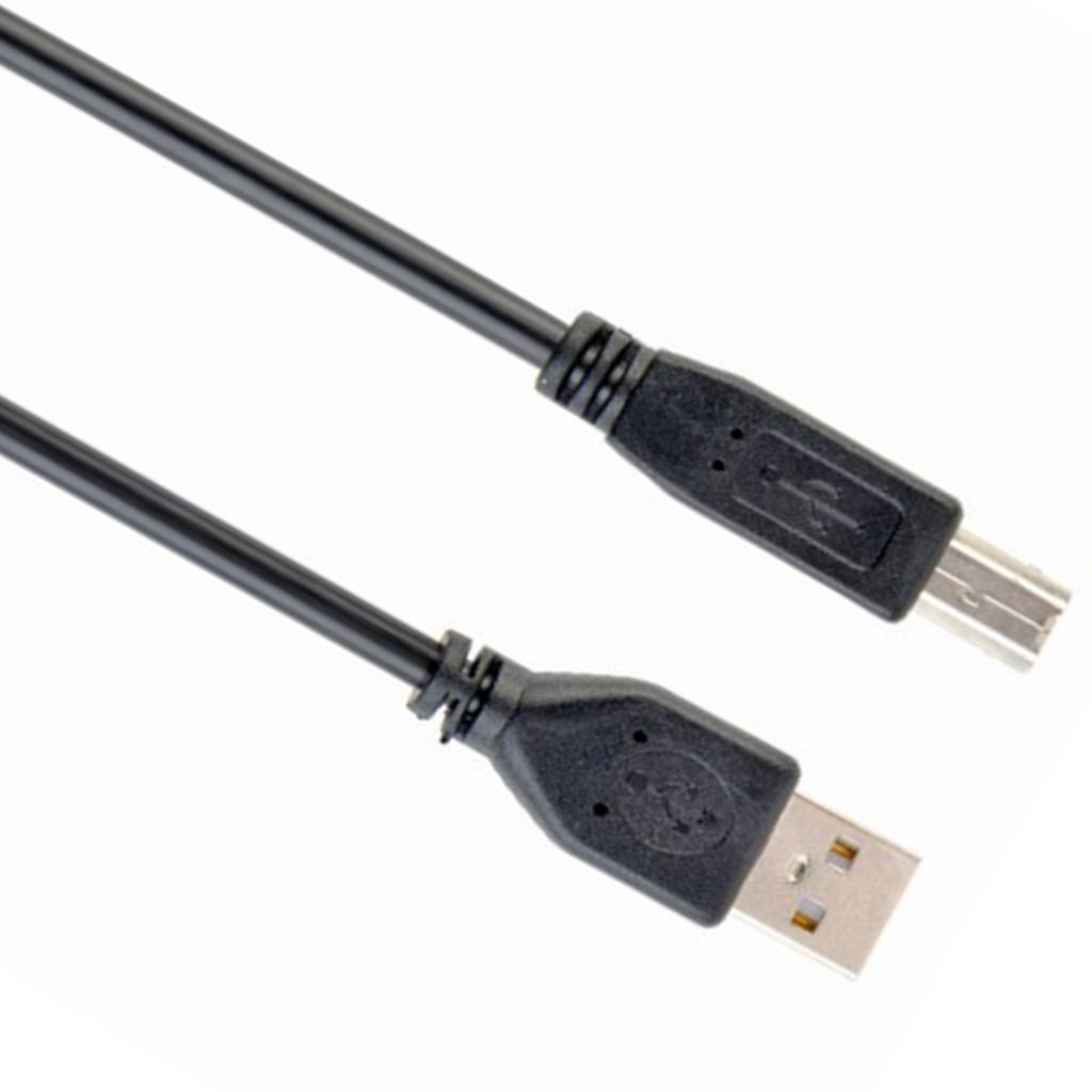 Adaptador de USB 2.0 A a USB 2.0 B de 3 m de color negro de Gembird CCP-USB2-AMBM-10