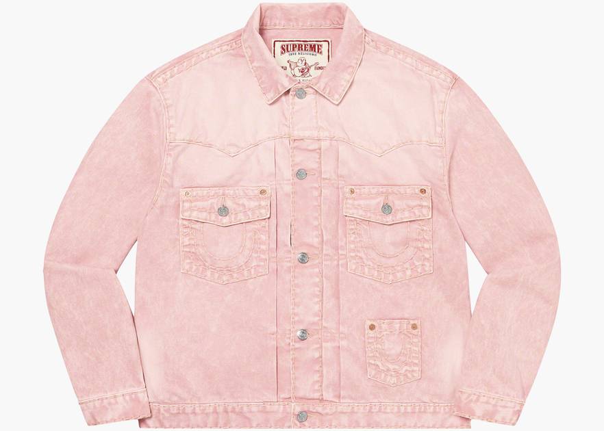 Supreme True Religion Denim Trucker Jacket Pink Hype Clothinga 