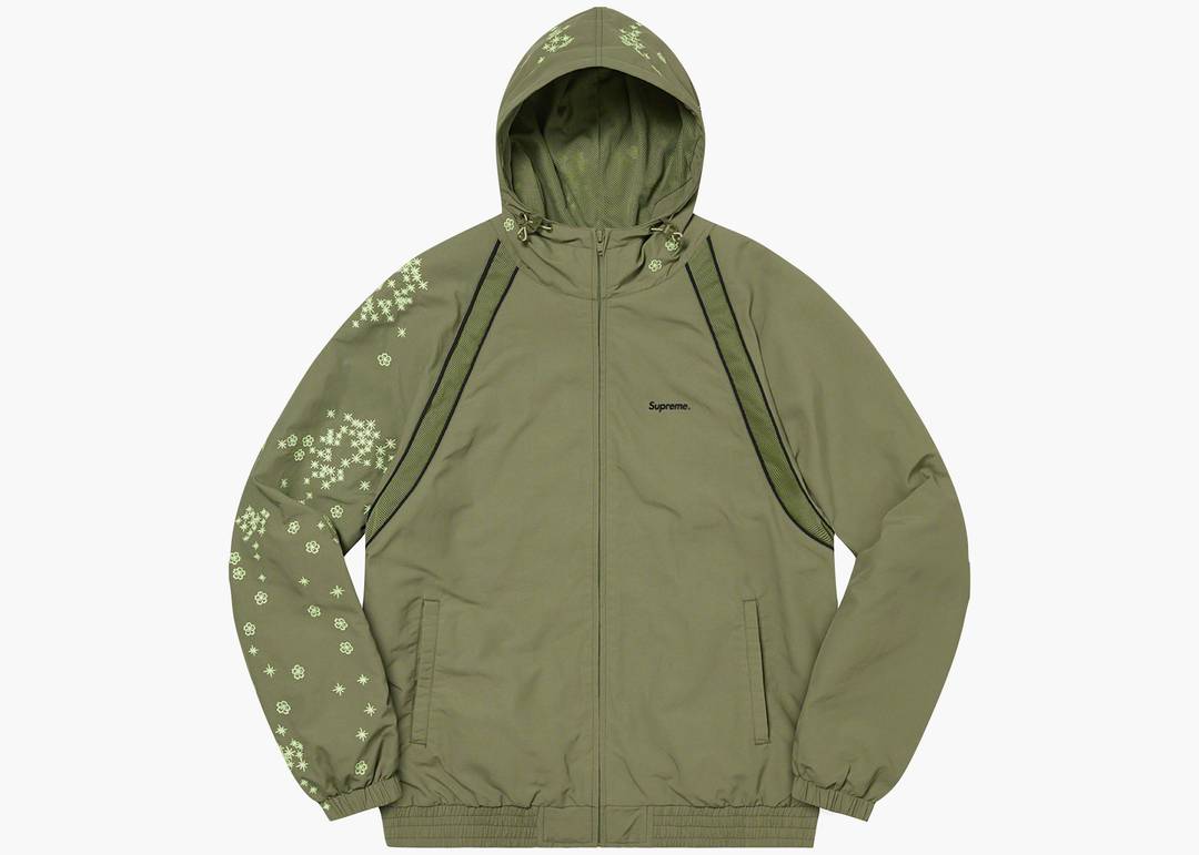 Supreme AOI Glow-in-the-Dark Track Jacket Olive | Hype Clothinga