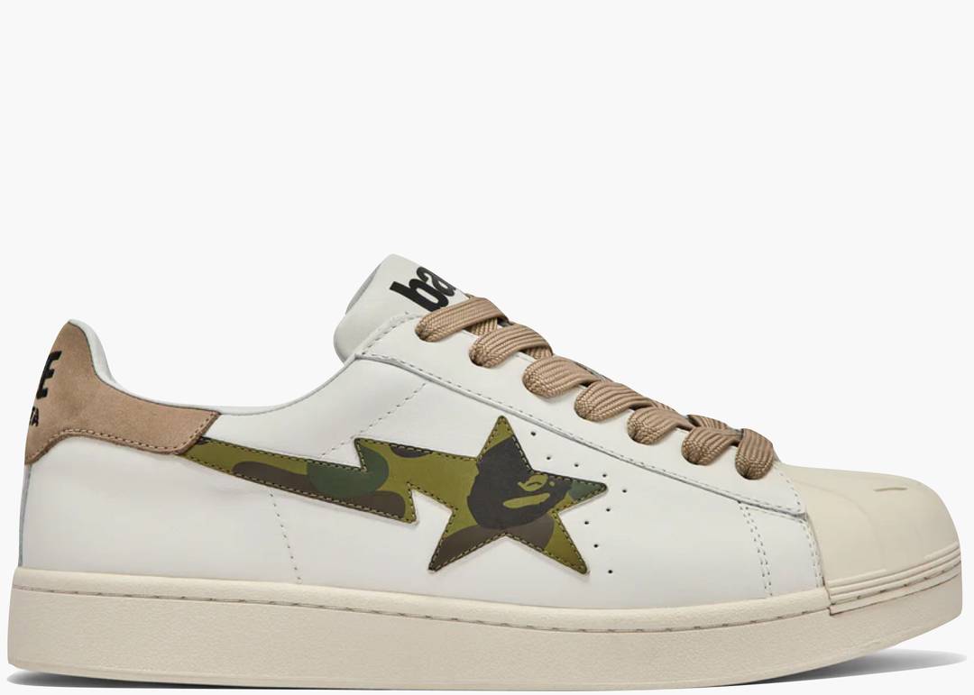 A Bathing Ape Skull Sta White Beige | Hype Clothinga