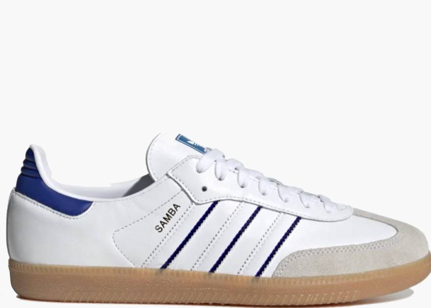 Adidas Samba Leather Cloud White Lucid Blue | Hype Clothinga