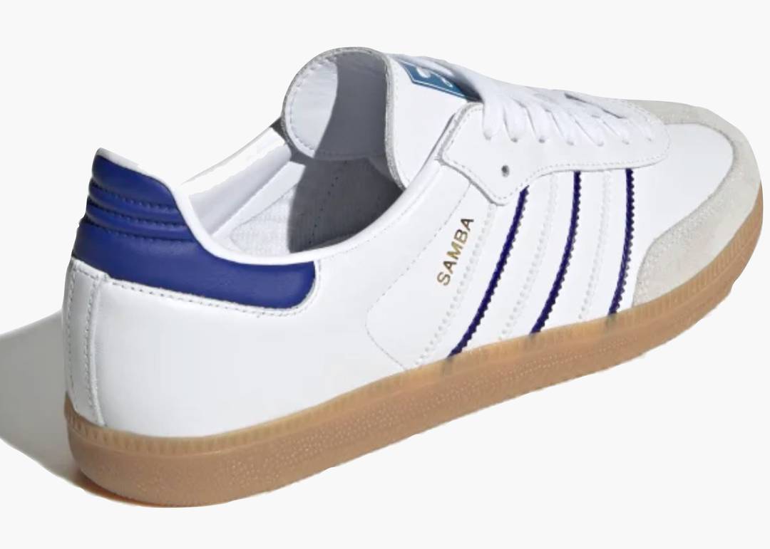 Adidas Samba Leather Cloud White Lucid Blue | Hype Clothinga