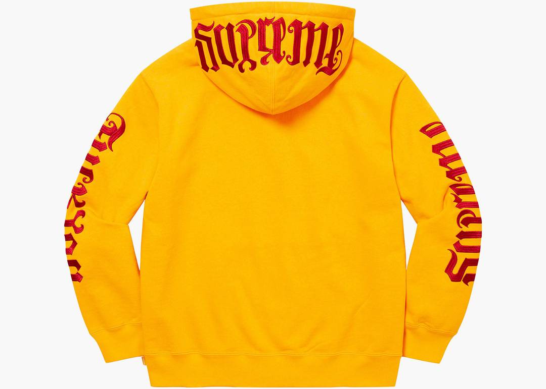 Supreme Ambigram Hooded Sweatshirt Bright Gold | Hype Clothinga