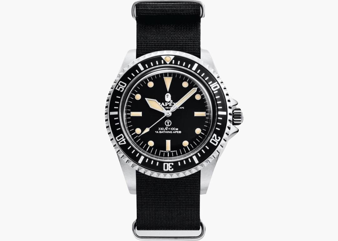 BAPE Classic Type 1 NATO BAPEX Watch (SS21) Silver | Hype Clothinga