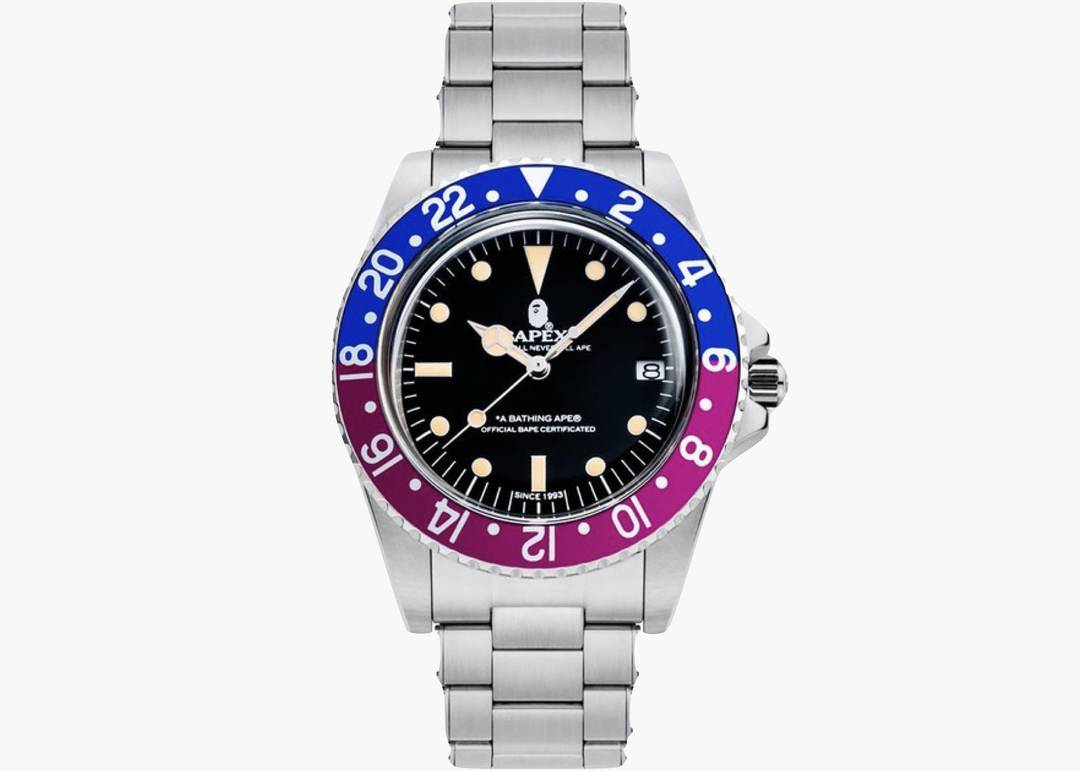 BAPE Vintage Type 2 BAPEX Watch Silver | Hype Clothinga