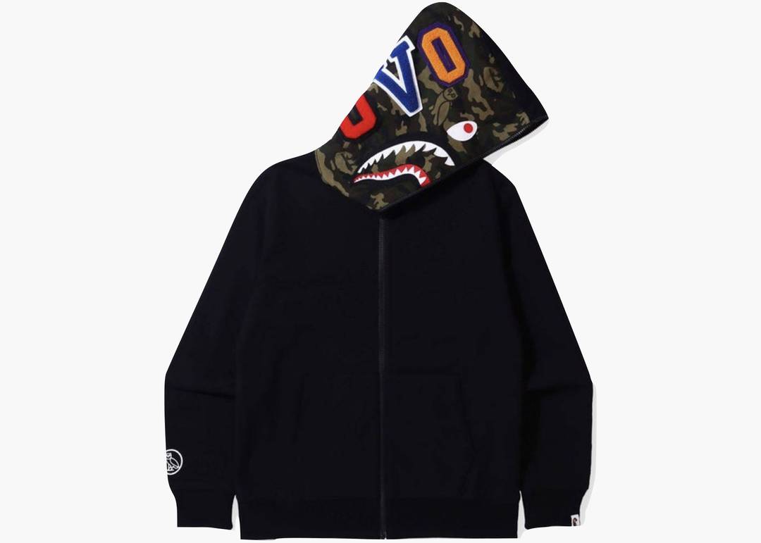 BAPE Shark Full Zip Hoodie Keychain Blue for Women