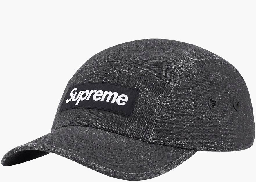 supreme coated cordura camp cap Black-