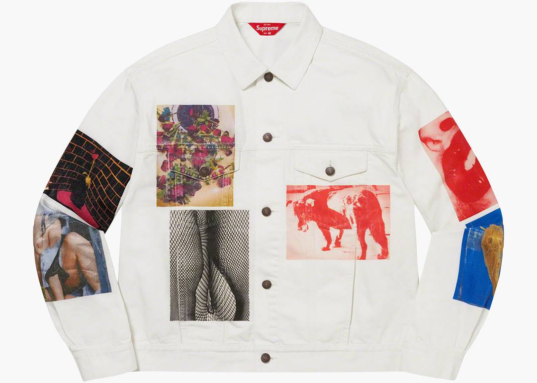 Supreme Daido Moriyama Denim Trucker Jacket White | Hype Clothinga