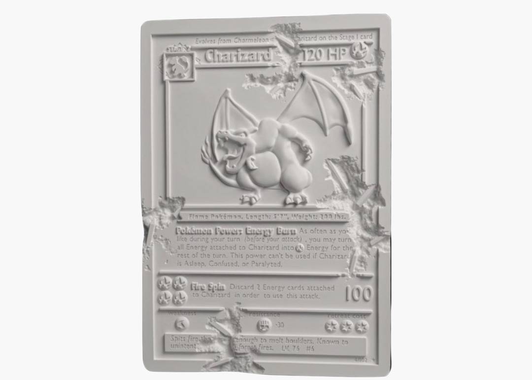 Daniel Arsham Crystalized Charizard Card Sculpture