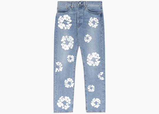 Denim Tears x Levi's Cotton Wreath Jean Light Wash | Hype Denim Tears x Levi's Cotton Wreath Jean Light Wash | Hype