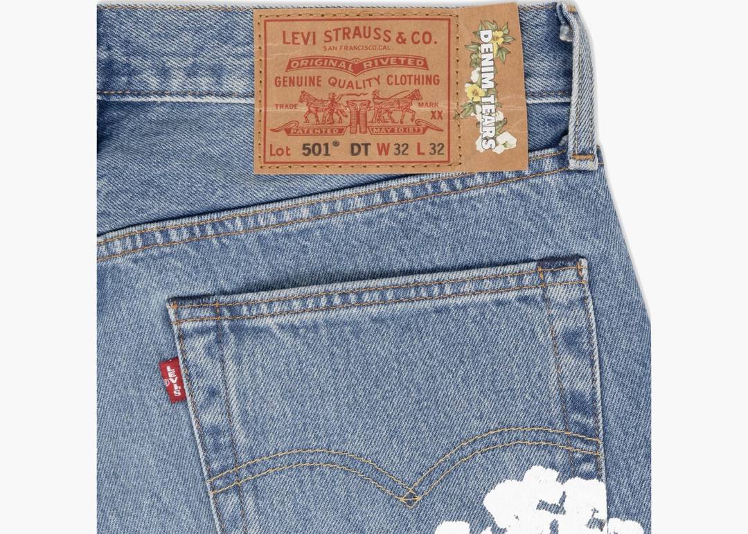 Denim Tears x Levi's Cotton Wreath Jean Light Wash | Hype Clothinga