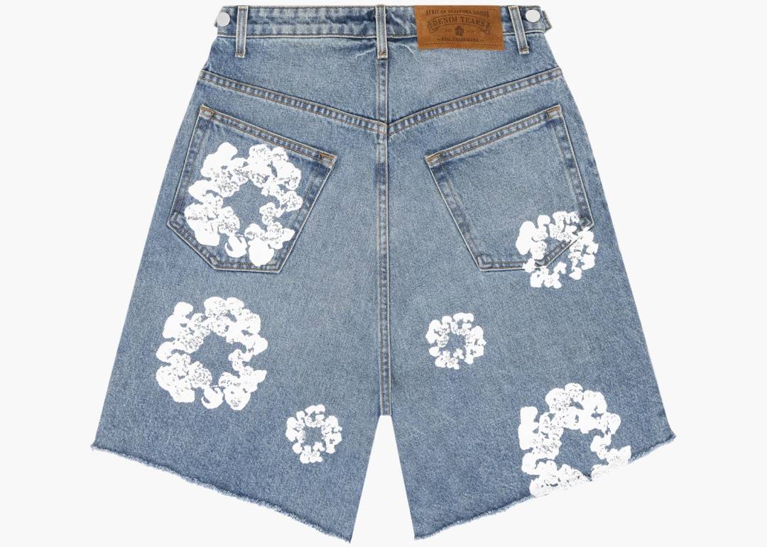 Denim Tears x Levi's Cotton Wreath Jean Short Light Wash | Hype