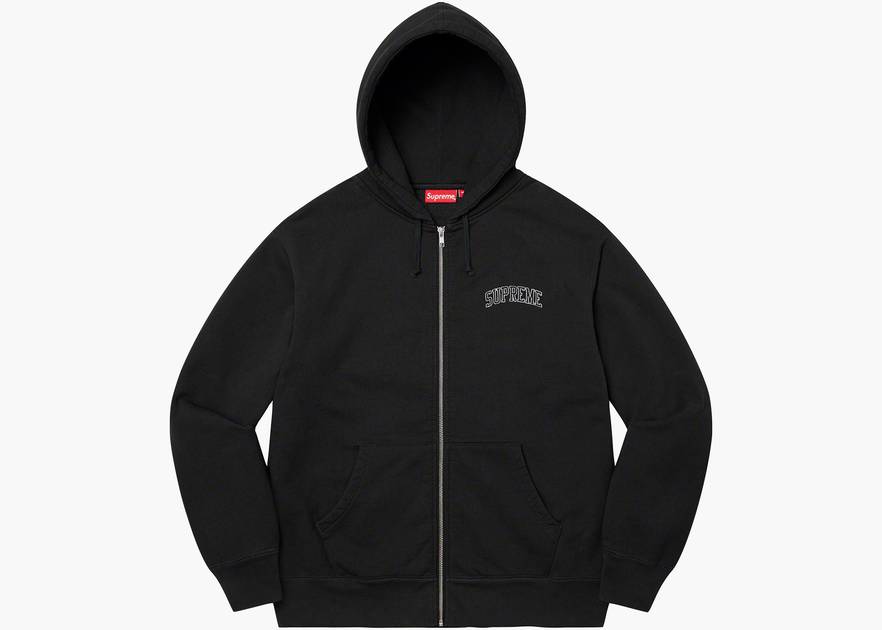 Supreme Doughboy Zip Up Hooded Sweatshirt Black | Hype Clothinga