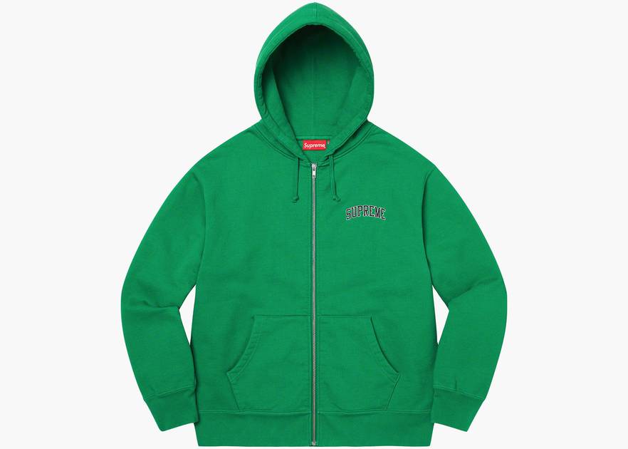 Supreme Doughboy Zip Up Hooded Sweatshirt Green | Hype Clothinga