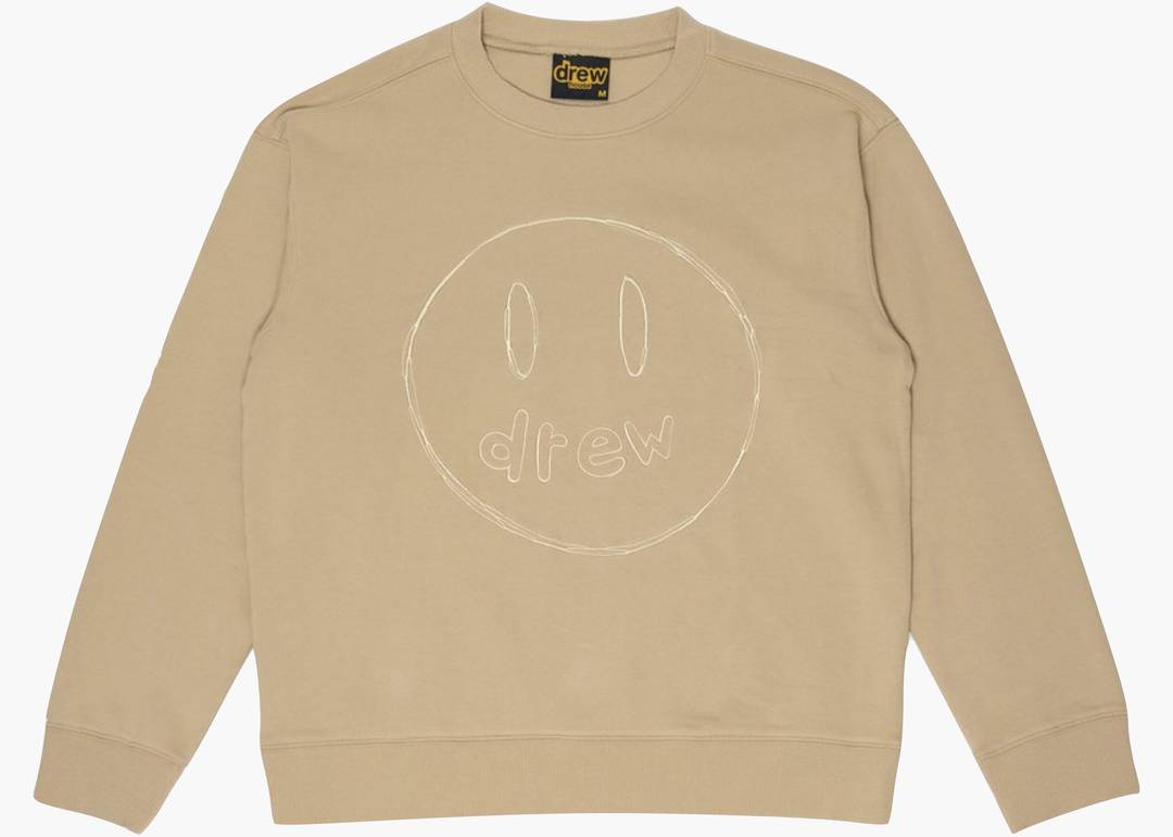 Drew House Sketch Mascot Crewneck khai | Hype Clothinga