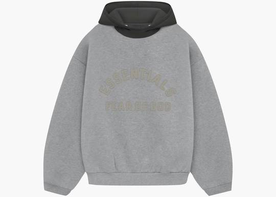 Fear of God Essentials 3D Silicon Applique Pullover Hoodie Heather Oatmeal