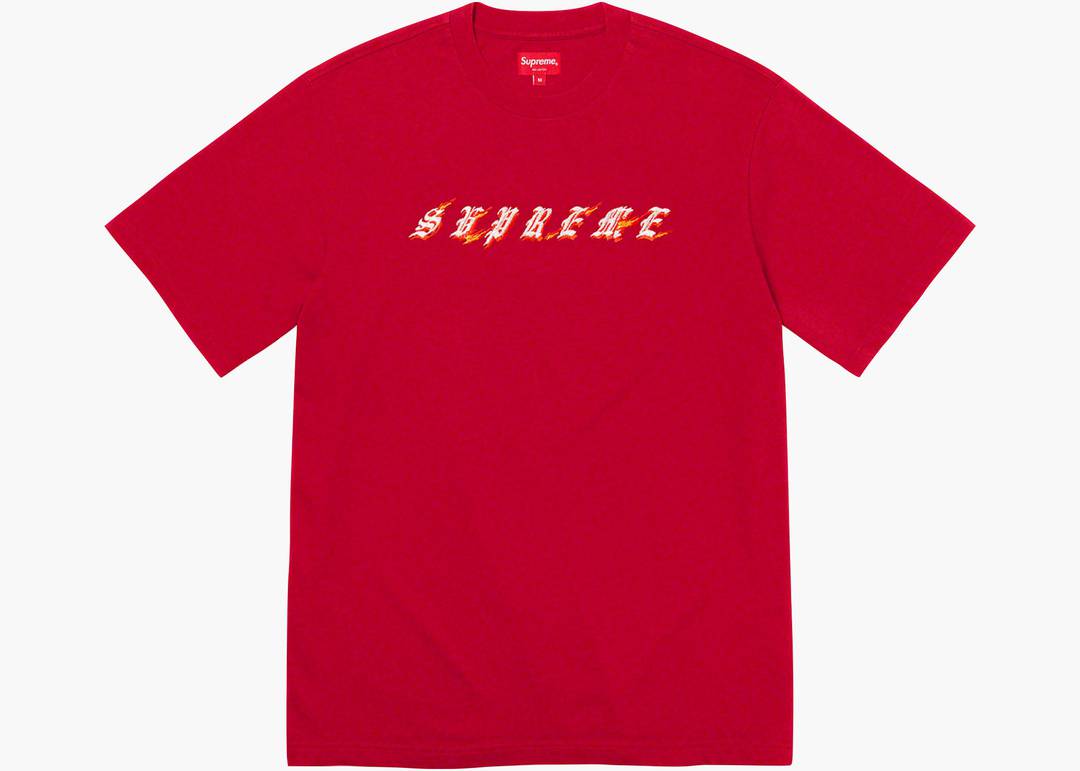 Supreme Flames S/S Top (SS22) Red | Hype Clothinga