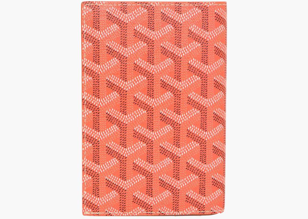 Goyard Grenelle Passport Holder Orange Coated Canvas